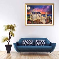 Daimond Painting Castle & Moon 3D Deimantinis paveikslas Pilnas Kalnų krištolas Deimantų Tapyba Siuvinėjimas 20X30CM