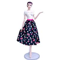 Patchwork Floral Countryside Fashion 1/6 Doll Dress For Barbie Doll Clothes Outfits Party Gown Dolls Accessories Kids Child Gift balta