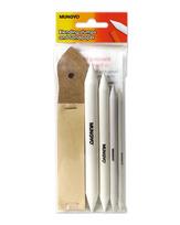 Mungyo Oil Pastel Blending Stumps and Sandpaper Set For Professional Pastel drawing gray