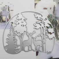 DIY Knife Mold Scrapbook Etching Knife Mold Christmas Deer Carbon Steel Knife Mold 84*102mm