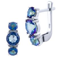 Sidabriniai auskarai su mistiniu topazu 5.95ct (1661185) įvairiaspalvė spalva