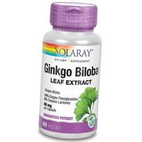 Ginkgo Biloba Lapų Ekstraktas, Ginkgo Biloba Leaf Extract, Solaray 60 kaps. (71411028) 60vcaps