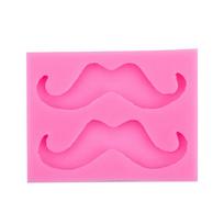 Fondant Cake Mold Beard Beard Decoration Chocolate Silicone Mold Baking Tool rožinė