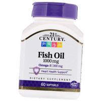 Žuvų taukai, Omega 3 širdžiai, Fish Oil 1000, 21st Century (67440003) 60softgels