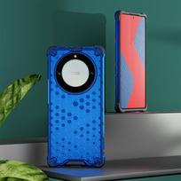 KEYSION smūgiams atsparus šarvų dėklas, skirtas Huawei Honor X9A 5G minkštas silikonas + kompiuteris permatomas korinis telefono dangtelis, skirtas Honor X9 5G for Honor X9A 5G mėlyna