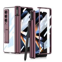 Dengiamas magnetinis vyrių rašiklio lizdo dėklas, skirtas Samsung Galaxy Z Fold 4 dangtelis, skaidrus laikiklio dangtelis, skirtas Z Fold4 5g Case Only black
