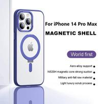 Matiniuotas skaidrus dėklas iPhone 14 Pro Max su žiedu laikikliu, magnetinis telefono dėklas 11 12 13 14 Pro Max, palaikantis belaidį įkrovimą For iPhone13Pro Max sidabras