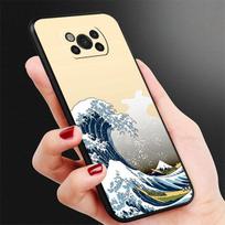 Japoniškas bangų meno dangtelis, skirtas Samsung Galaxy M30s M33 M12 M51 M32 5g M31 M13 M52 M22 M23 M23 M01 M53 M31s M11 juodas buferio dėklas for Samsung M11