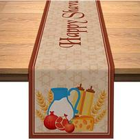 Laiminga Sekminių savaitė Staltiesė Lininė Lininė žydų šventė Granatų raštas Staltiesė Namų virtuvės dekoras Kavos staliuko dekoras 150x33cm 59x13inch