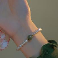 Jasper Cat's Eye Natural Freshwater Pearl Bracelet for Female Ins Small Crowd China-Chic New Style Best Friend
