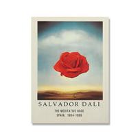 Salvadoro Dali siurrealizmo drobės paveikslai Garsūs kubizmo sienos meno plakatai ir spaudiniai Drugelių paveikslėliai svetainei namų dekoravimui 21cm×30cm NoFrame gray
