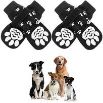 4Pcs/set Pet Socks Footwear Cat Dog Socks Outdoor Non-slip Waterproof Shoes and Socks Large and Small Dogs Dog Shoes S (pack of four) juoda