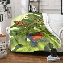 Frog Cozy Sofa Leisure Carpet Single Tapestry Sofa Blanket Throw Blankets Flannel Blankets for Couch Bed Living Room 75x90cm