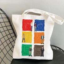 Banana Fish shopping bag eco bolso tote canvas grocery cotton bag bolsa compra string sac toile 24*26cm white