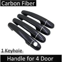 Black Carbon Fibe for Toyota Vios Yaris XP40 XP90 XP150 2002~ 2003 2004 2005 Chrome Door Handle Cover Refit Car Handle 1 Keyhole