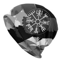 Viking Fashion Beanie kepurės Odino varnų skrybėlė Bonnet Hipster Skullies kepurės One Size gray