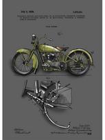 Retro motociklo dizaino eskizas Plakatas, drobė, tapyba Patentinis brėžinys spaudiniai Sienų menas, skirtas gyvenamojo kambario namų dekoravimui 21x30cm No Frame