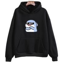 Animal Shahimi Shark PicShu Oversized Hoodie Girls Kawaii/Cute WOMEN Animacinis megztinis ilgomis rankovėmis Harajuku High Street Fleece L