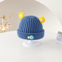 Mieli animaciniai gyvūnai megzta kepurė berniukams mergaitėms žieminės kepuraitės vaikiškos Kawaii kepuraitės vaikiškos kepuraitės rudens žiema nauji vaikų aksesuarai mėlyna