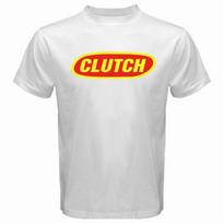 Clutch Ouval Logo Rock Band White Unisex T-shirt S