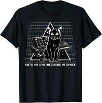 Cats On Synthe rs Best Design Great Tee Unisex T-shirt S
