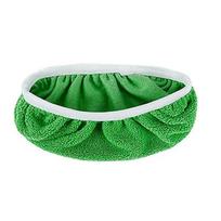 Sutirštintos elastinės juostos plokščios šluotos šluostės koralinės vilnos pakeitimas Rotary mop valymo padas Buitiniai įrankiai 25.4x11.5cm žalia