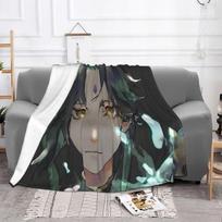 Genshin Impact Xiao Portrait Blankets Fleece Autumn/Winter Anime Game Breathable Throw Blanket for Bedding Office Bedding Throws 100x125cm (40x50inch)