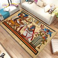 Egyptian Mythology Pharaoh Hieroglyphics Area Rug,Carpet for Home Living Room Bedroom Sofa Doormat Decor,kids Non-slip Floor Mat 40cm x 60cm