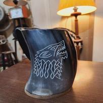 20,32 cm Rankų darbo Autentiškas Vikingų Alaus Rago Bokalas
