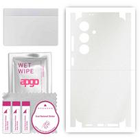 apgo Odos lipdukų plėvelės folijos vinilas, skirtas BACK+SHIDE, suderinamas su Samsung Galaxy S24, atsparus įbrėžimams, lengvai montuojamas – matinis skaidrus