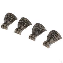 4x Vintage Decorative Mini Cabinet Jewelry Box Leg Dollhouse Furniture Feet Corner Protector
