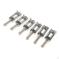 String Instrument Accs Guitar 6x Silver Trem Tremolo Bridge Vibrato Saddles gray