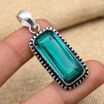 Astonishing Indicolite Gemstone Handmade 925 Sterling Silver Jewelry Glorious Pendant For Women 1.77 Inches mėlyna