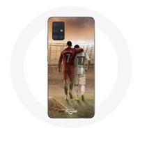 Maniako dėklas Samsung Galaxy A71 Cristiano Ronaldo Messi ožiukui juoda