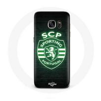 Coque Samsung Galaxy S6 scp sporting portugal lumineux fond noir juoda