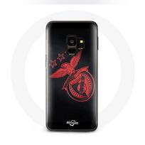 Coque Samsung Galaxy S9 slb benfica fond noir juoda