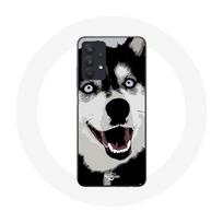 Coque pour Samsung Galaxy A32 5G Husky de Sibérie Yeux Bleus mėlyna