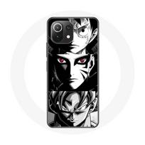 Coque pour Xiaomi Mi 11 Lite Sangoku Naruto Luffy one piece Dragon Ball Z fond noir et blanc anime manga balta