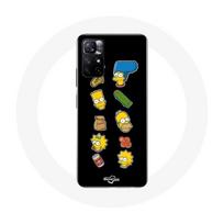 Coque pour Xiaomi Redmi Note 11s 5G Les Simpson autocollants fond noir juoda