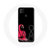 Coque Xiaomi Redmi 9C Squid Game Masques Triangle carré et Cercle