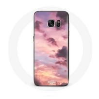 Coque pour Samsung Galaxy S6 edge Coucher de soleil rose rožinė