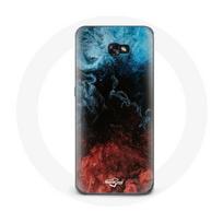 Coque pour samsung galaxy A5 2017 fond de texture abstraite rouge noir bleu