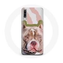 Coque pour Samsung Galaxy A50 Chien de Pitbull marron