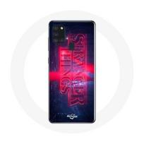 Coque pour Samsung Galaxy A21S Stranger Things Logo Transparent Saison 4 Bande annonce 2022