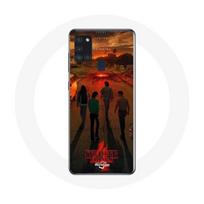 Coque pour Samsung Galaxy A21S Stranger Things Saison 4 Affiche Art Equipages de la Nouvelle Théorie