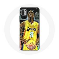 Coque pour Xiaomi Redmi Note 10 5G Kobe Bryant Dunk lakers 8 NBA Noir juoda