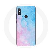 Coque pour Xiaomi Redmi Note 5 AI Dual Camera Fond bleu rose