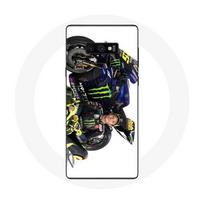 Coque pour Samsung Galaxy Note 9 Valentino Rossi Pilote de vitesse fond blanc balta