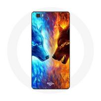Coque pour Huawei P8 Loup de Glace et de feu