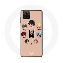 Coque pour Samsung Galaxy A12 BTS TinyTAN Animation Affiche RM Jin Suga J-Hope Jimin V Et Jungkook
